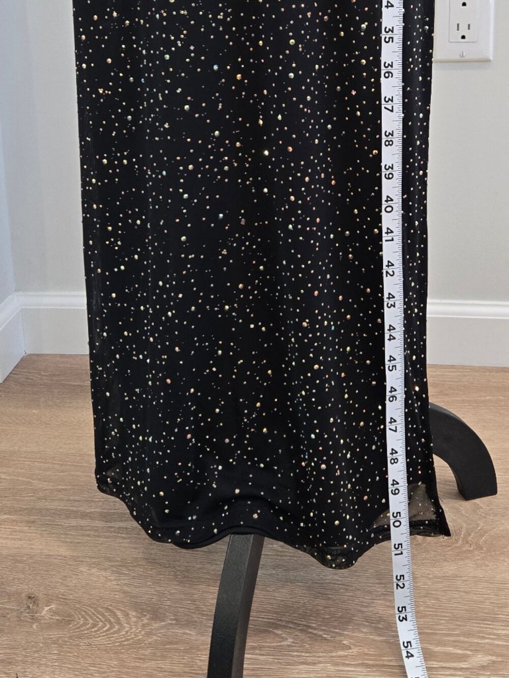 Lulus Black Rhinestone Maxi Dress Small New With Tags - Picture 6 of 17
